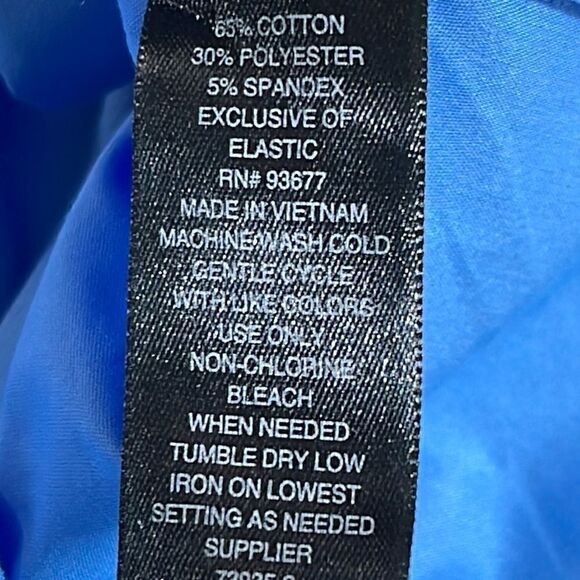 Worthington Top Womens Size XL Blue Puff Long Sleeve Button Up Blouse Cotton New - Picture 11 of 11